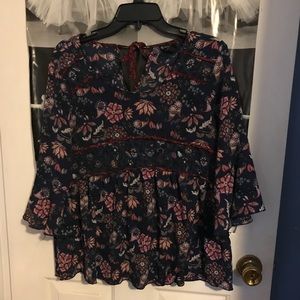 Floral Peplum top